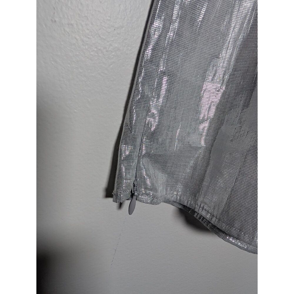 Talbots Metallic Silver Sleeveless Shell Top NWT Cocktail Party Sz 4 Luxury Glam - Picture 5 of 9